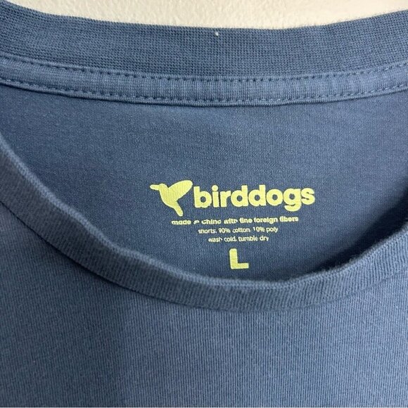 Birddogs Blue Long Sleeve Crewneck Relaxed Fit T-Shirt Men’s Size Large - Picture 3 of 5
